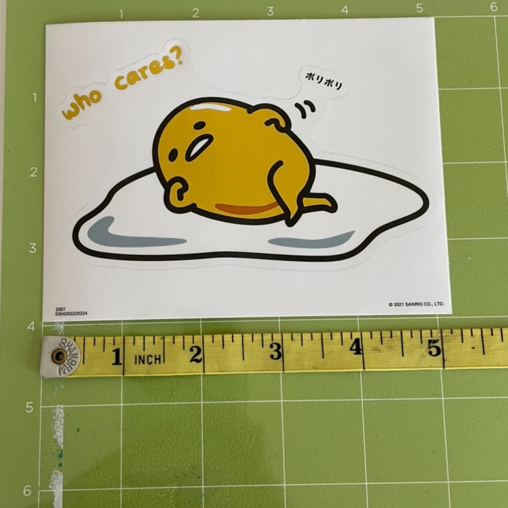 🌻10/$10🌻 Gudetama The Lazy Egg Foiled Decal Sticker